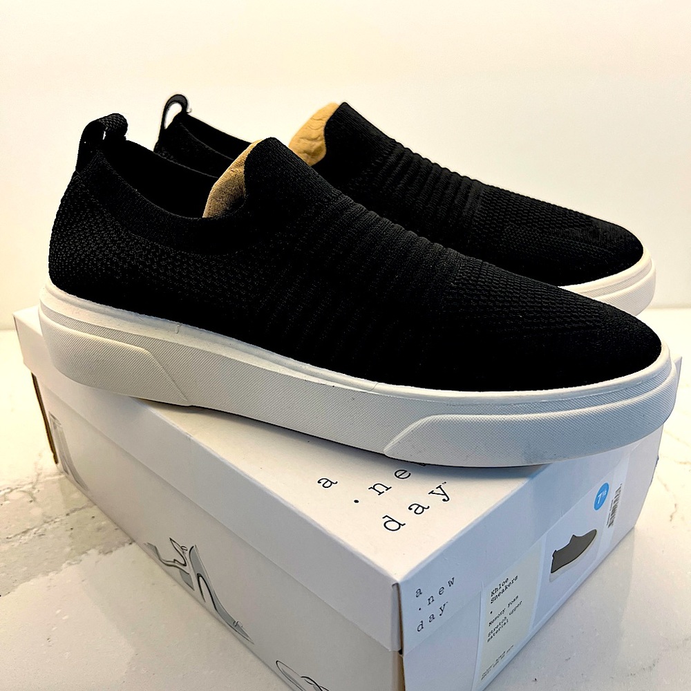 A New Day - Black Khloe sneakers size 7 1/2.  New in box.